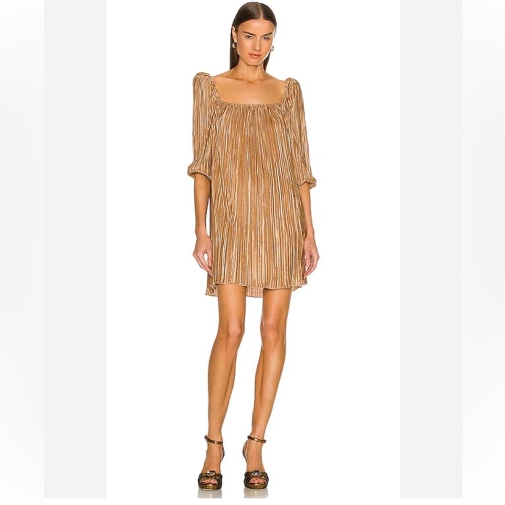 Revolve gold dress